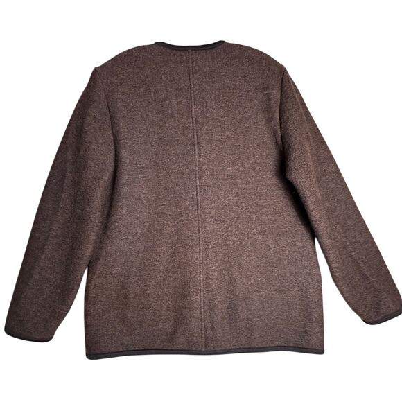 Geiger Collections Women's Vomp Button Brown 100% Boiled Wool Jacket Sz 46 EC - Picture 3 of 16
